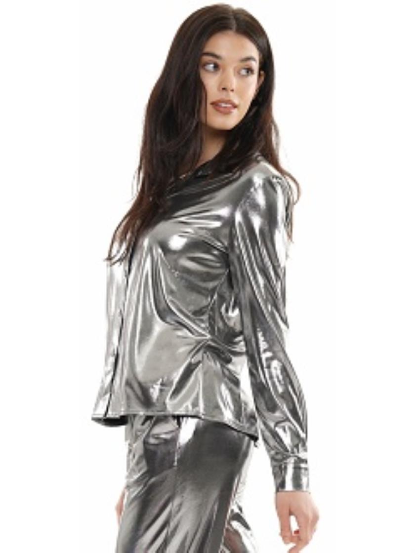 Metallic Foiled Blouse