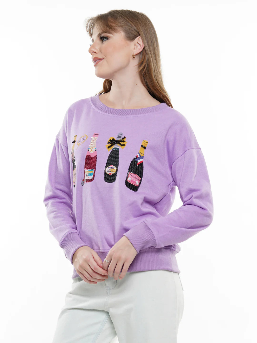 3D Embellished Cheers Sweatshirt