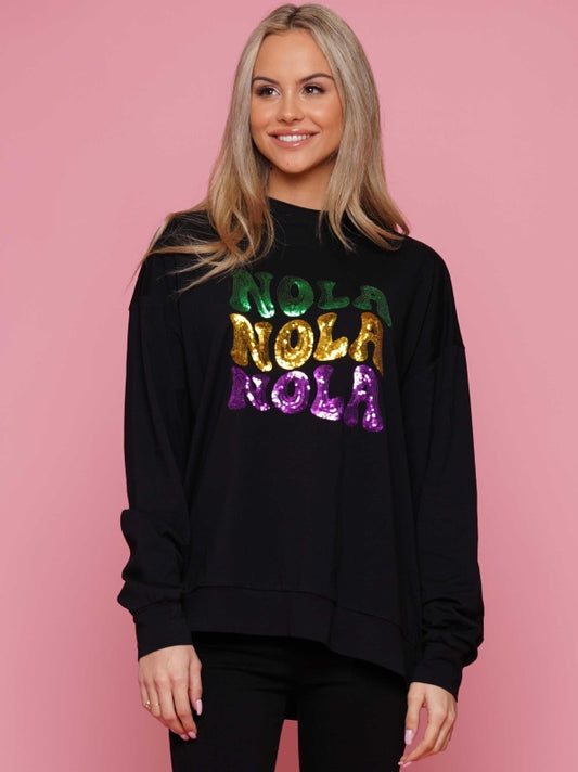 BLACK NOLA NOLA NOLA Long Sleeve