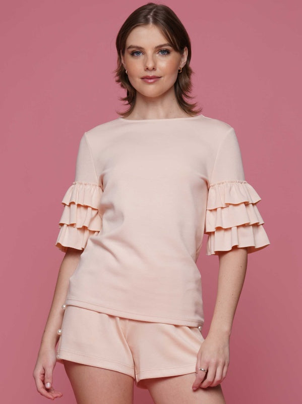 Ruffled Sleeve Top