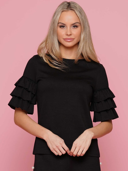 Ruffled Sleeve Top