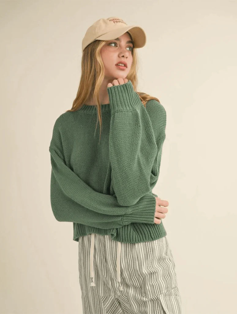 Ballon Sleeve Sweater Top