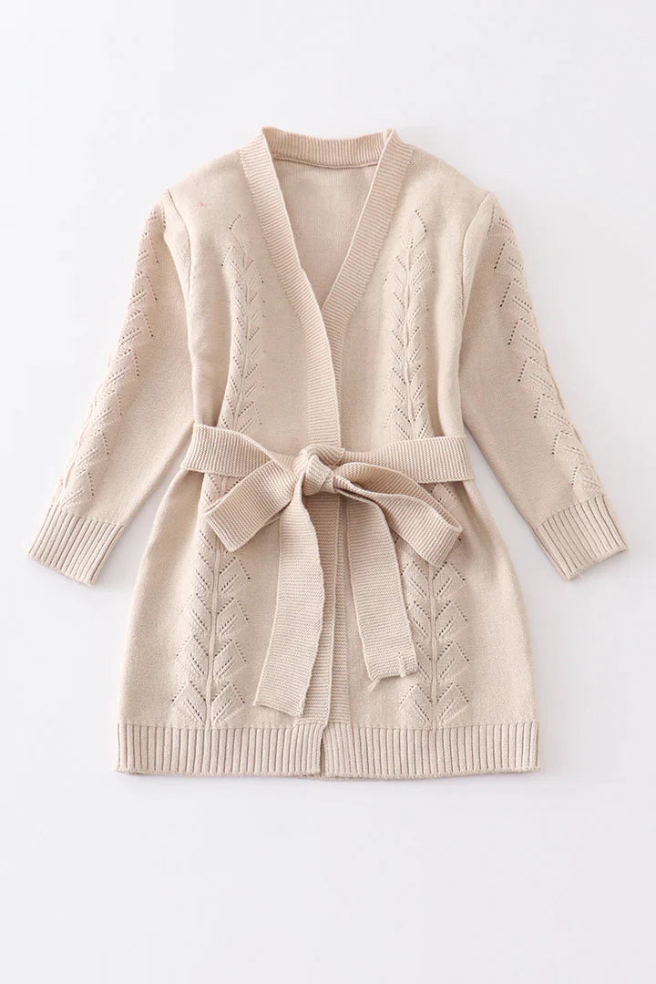 Girls Cream Sweater Cardigan