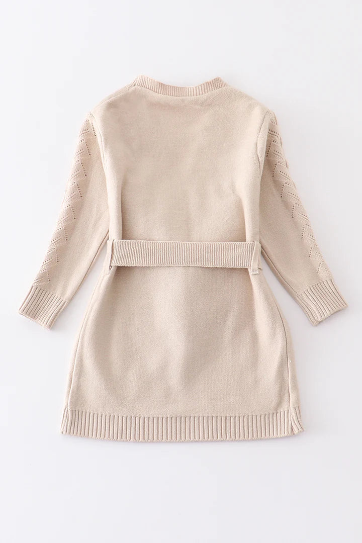 Girls Cream Sweater Cardigan