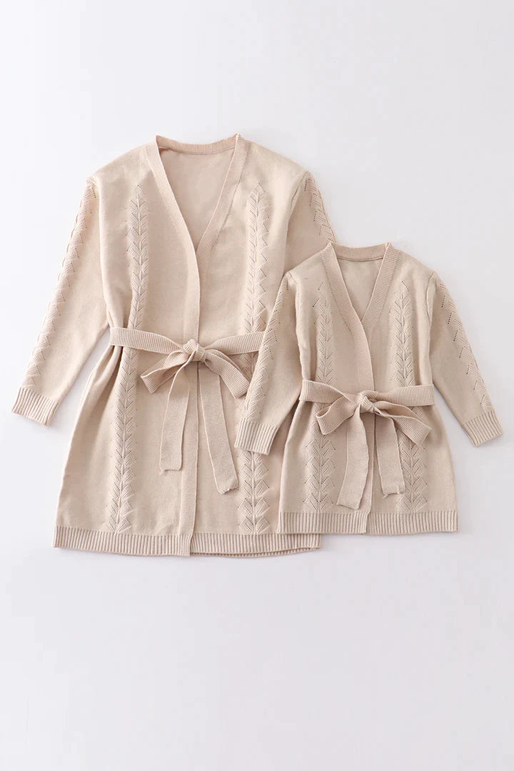 Girls Cream Sweater Cardigan