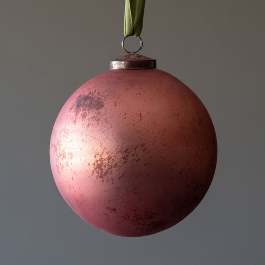 Antique matte glass ball ornament - The Season Boutique