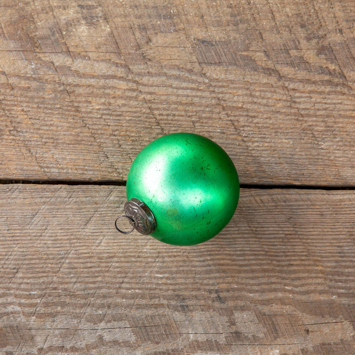 Antique Matte Emerald Glass Ball Ornament - The Season Boutique