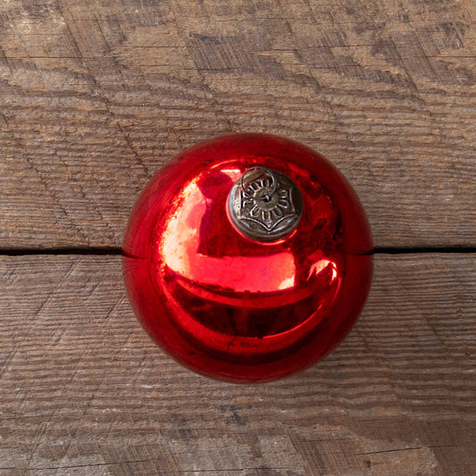 Antique Shiny Ruby Glass Ball Ornament - The Season Boutique