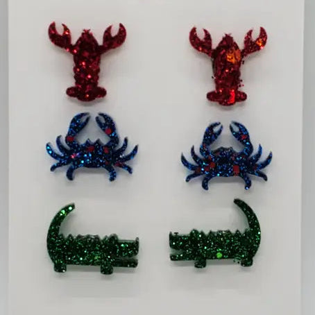 Crawfish, Crab and Alligator Earrings