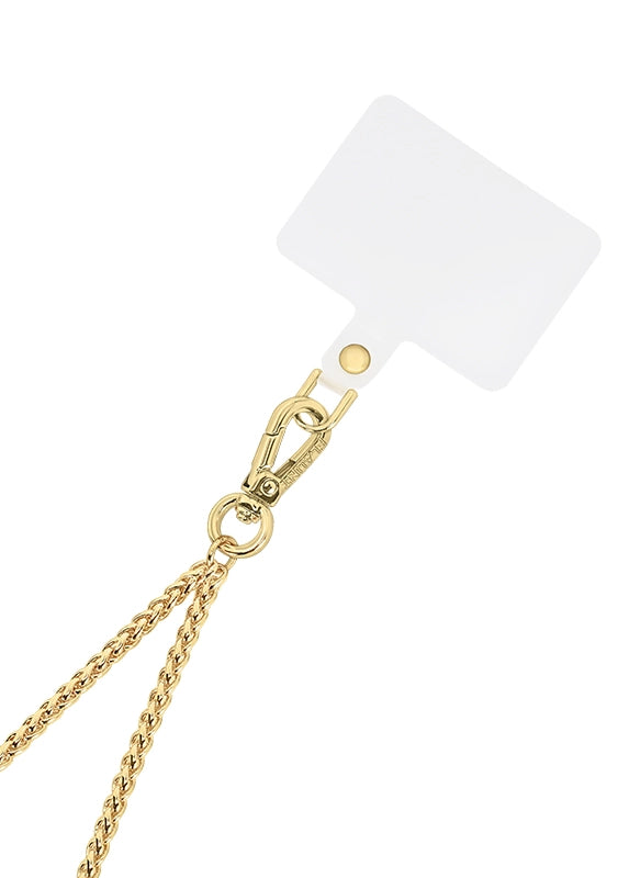 Gold Wheat Braid Chain Phone Crossbody