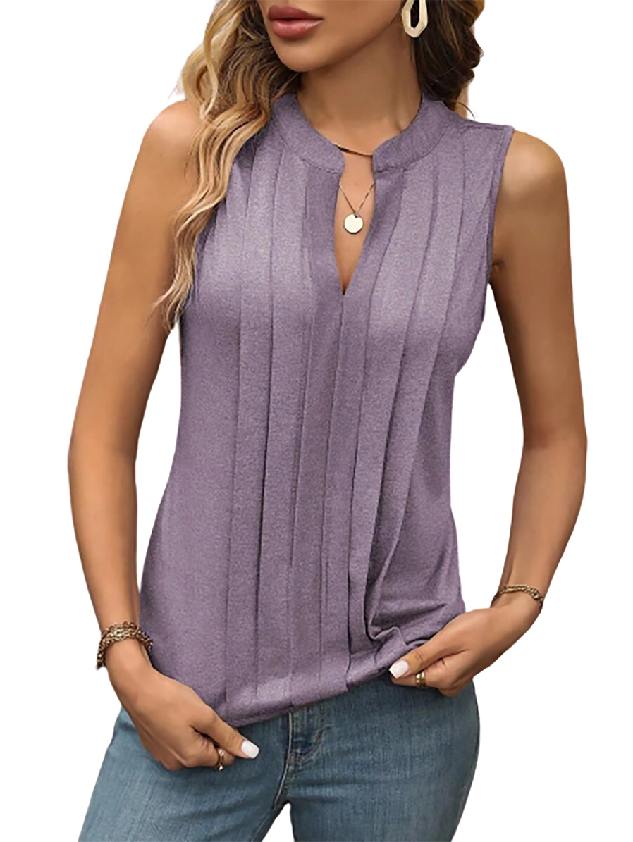 V-Neck Sleeveless Blouse