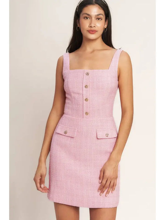 Woven Tweed Mini Dress
