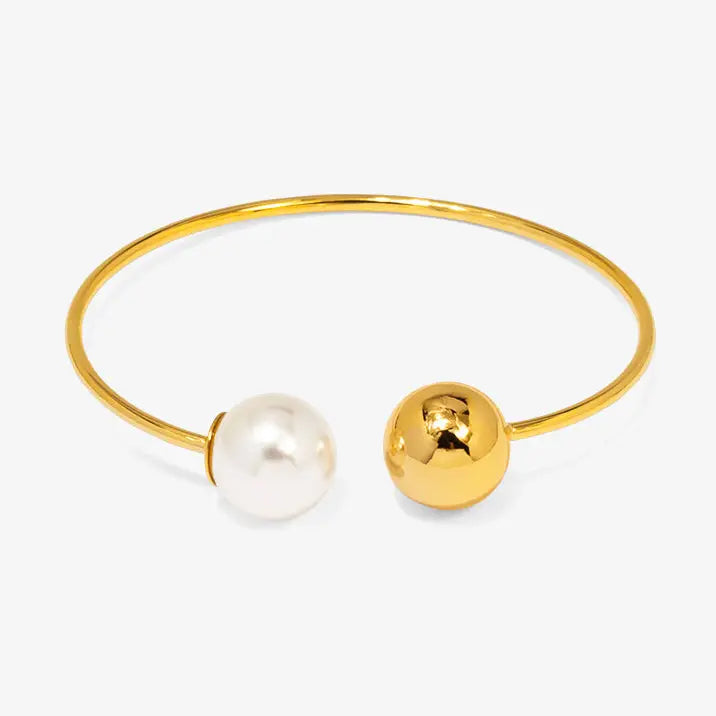 Pearl Bead Cuff Bracelet