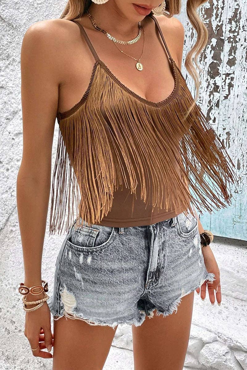 Fringe Boho Tank Top