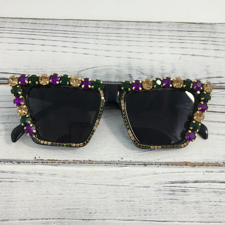 Mardi Gras small stone sunglasses