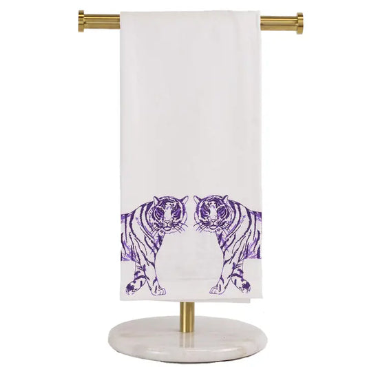 Tiger Walk Hand Towel - Purple