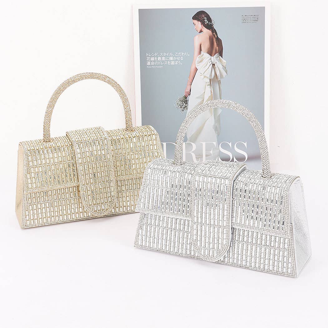Rhinestone Party Clutch -gold