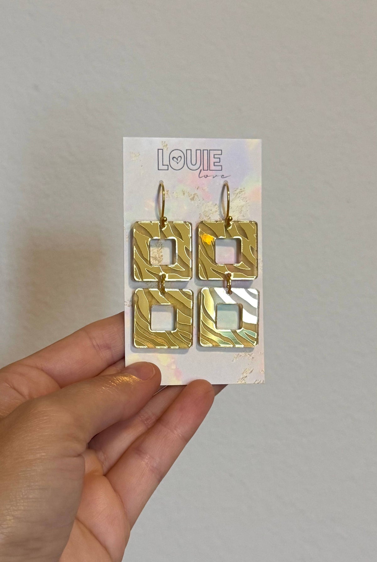 Acrylic Tiger Earrings