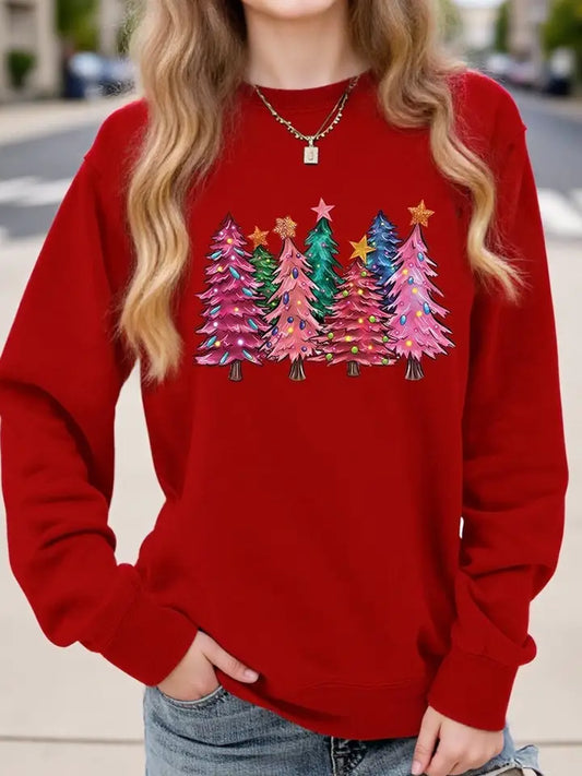 Christmas Trees Crew Neck Sweatshirt