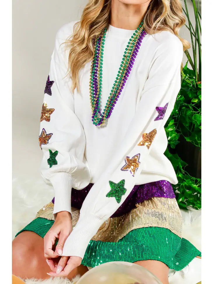 Star Sequin Detail Sweater