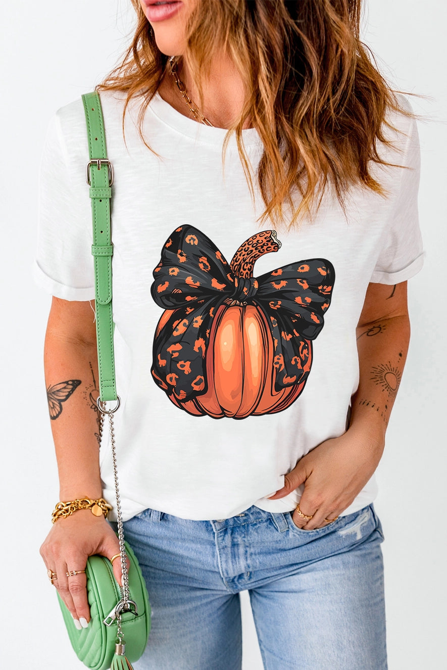 Halloween Bowknot Pumpkin Shirt