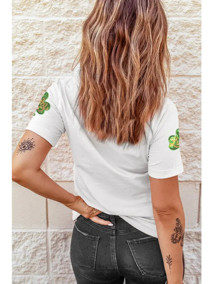 St. Patrick Sequin Clover Tee