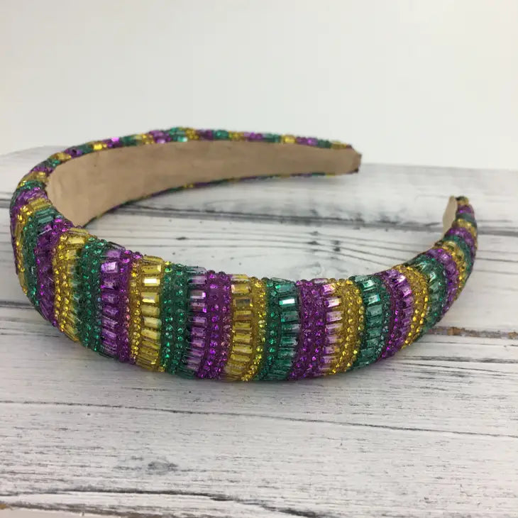 Mardi Gras Rhinestone Headband