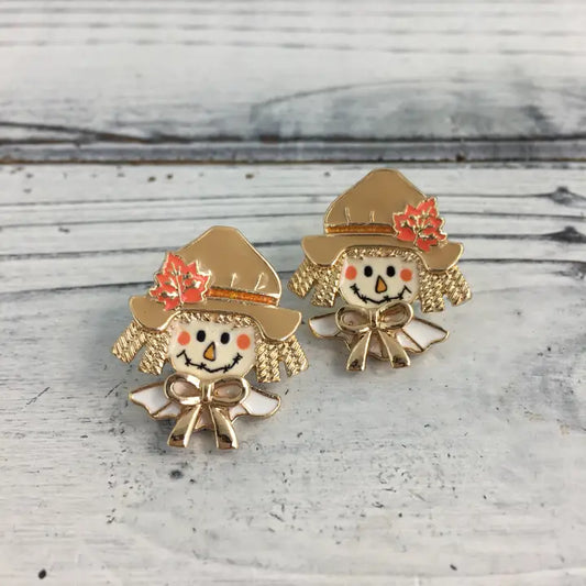 Adorable Scarecrow Post Earrings