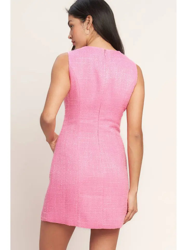 Woven Tweed Mini Dress - The Season Boutique