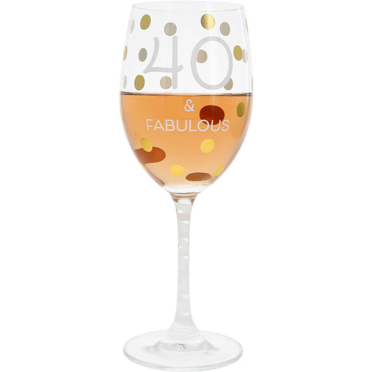 Gift Boxed 40th Birthday Wine Glass - The Season Boutique