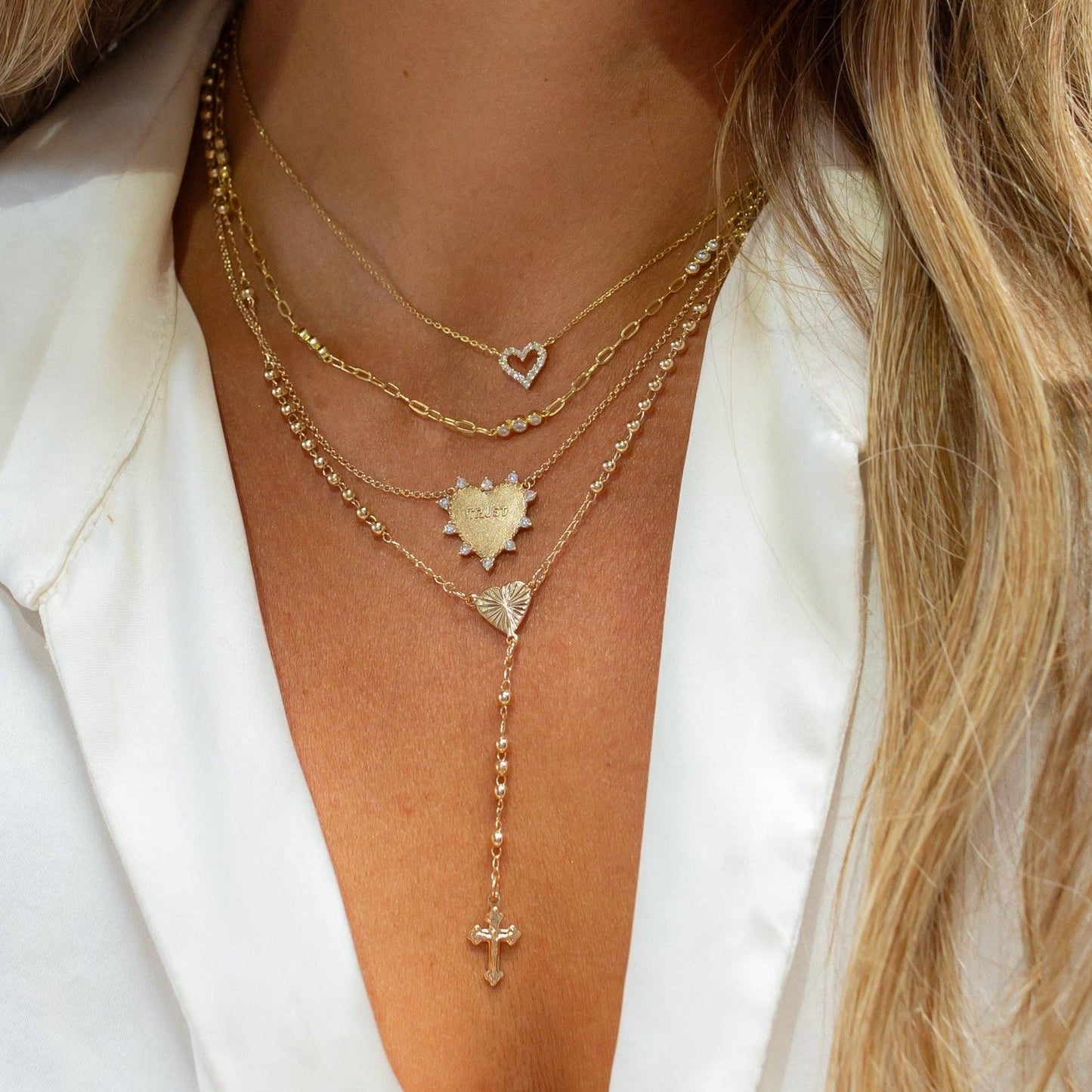 Heart of Devotion Gold Rosary