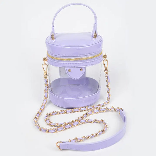 Transparent Tube Bag w/Handle