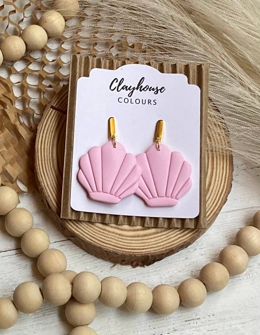 Beach Clay Earrings: Blue Crab