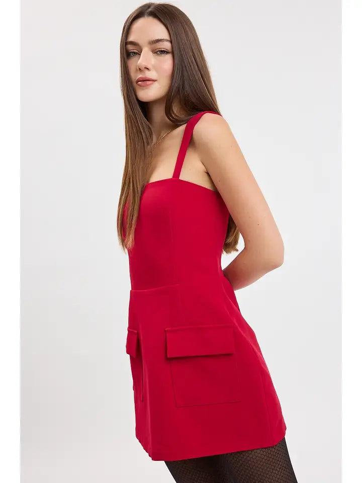 Square Neck Mini Dress