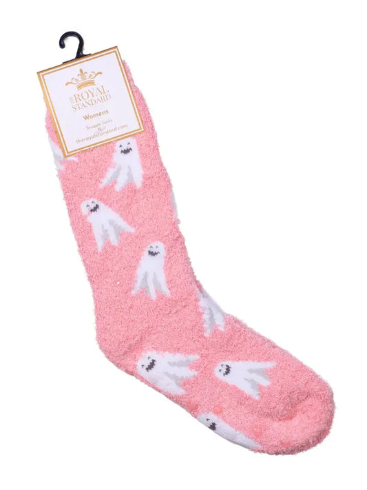 Women's Ghouls Just Wanna Have Fun Snuggle Socks Light Pink One Size