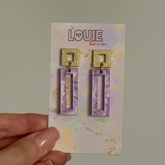 Purple & Gold Gameday Casual Everyday Earrings