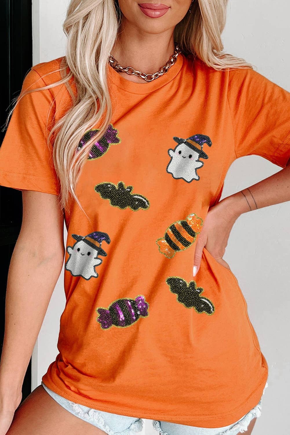 Halloween Spirit Patched Tee