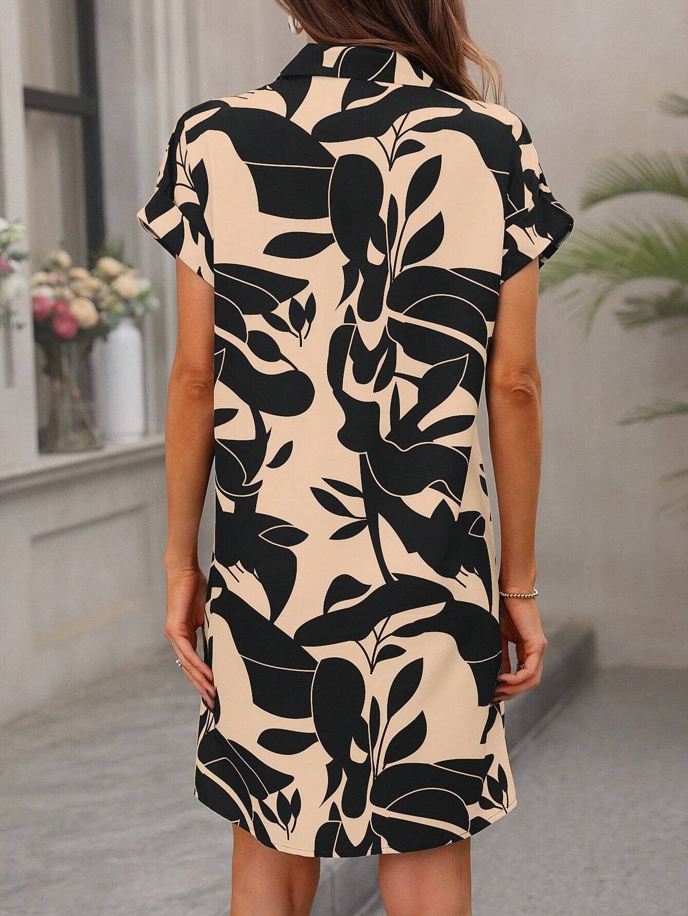 FLORAL CARDIGAN DRESS