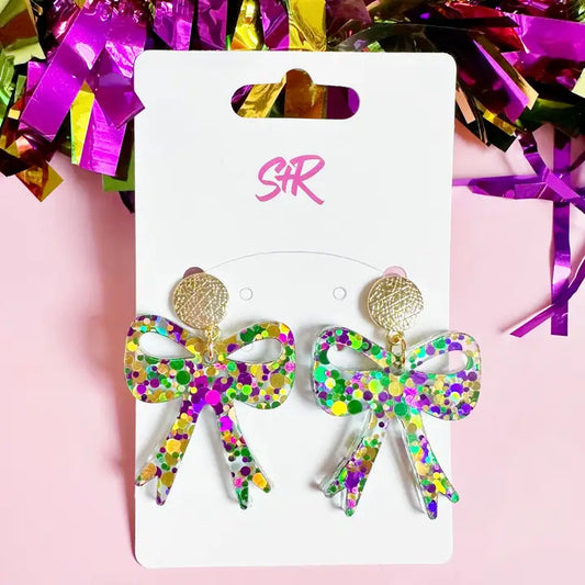 Mardi Gras Bow Dangle