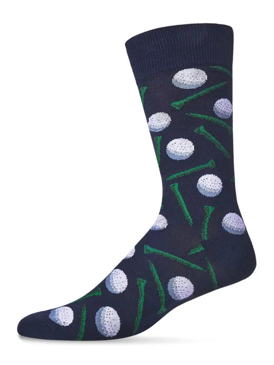 Memoi Golf Bamboo Blend Men's Crew Socks