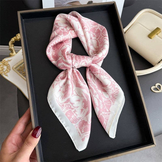 Fashion Print Square Scarf PINK - The Season Boutique