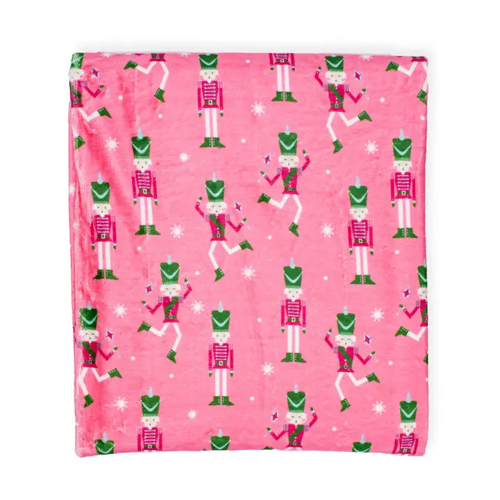 Nutcracker Cutie Throw Pink/Multi 50x60