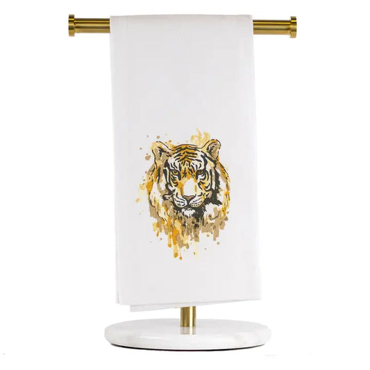 Tiger Love Flour Sack Hand Towel White/Multi 20x28