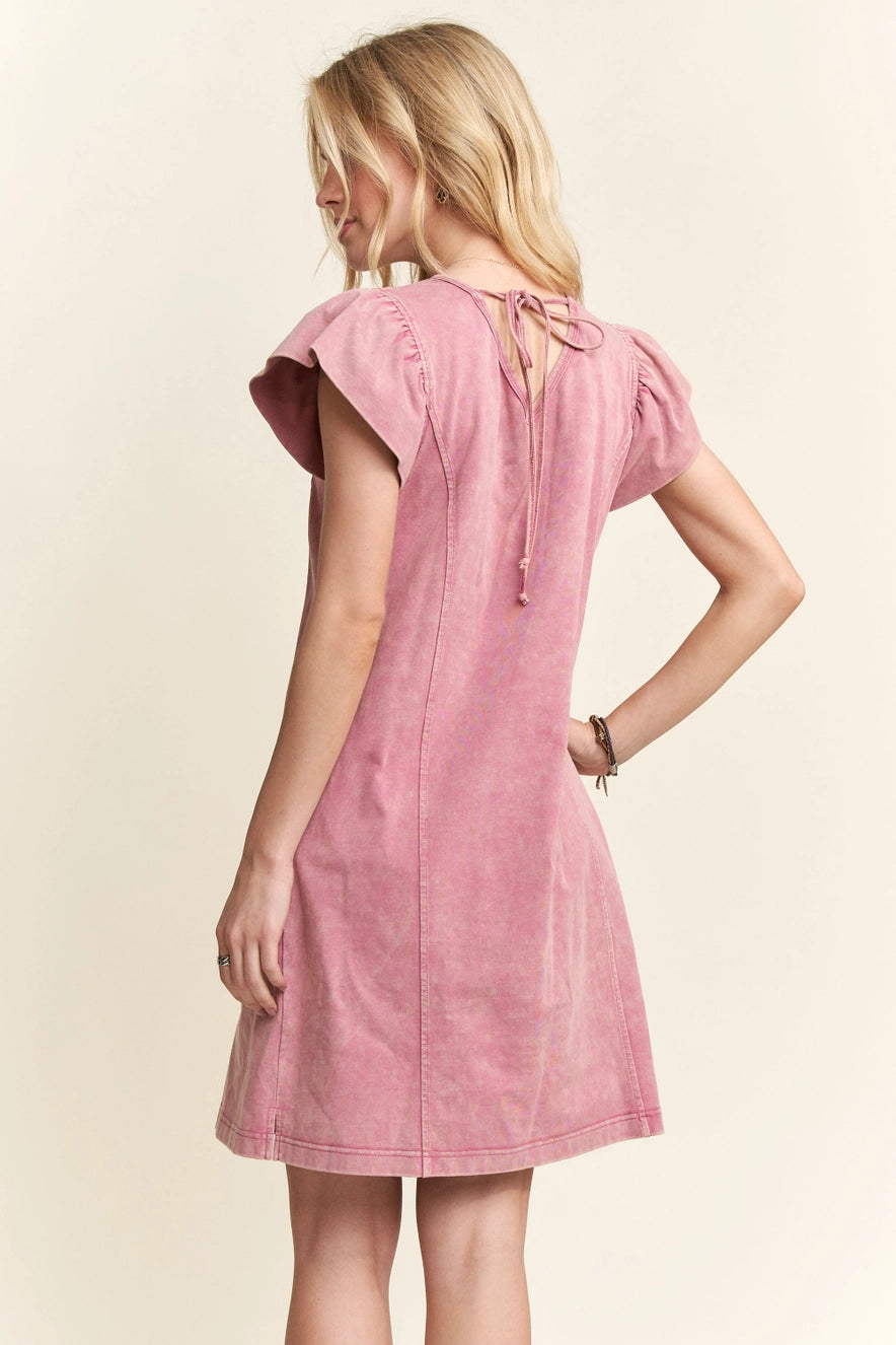 Mineral Washed Shift Dress