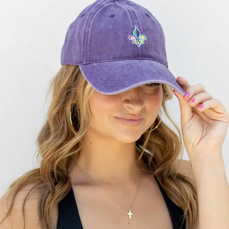 Napoleon Fleur De Lis Baseball Hat Purple/Multi One Size