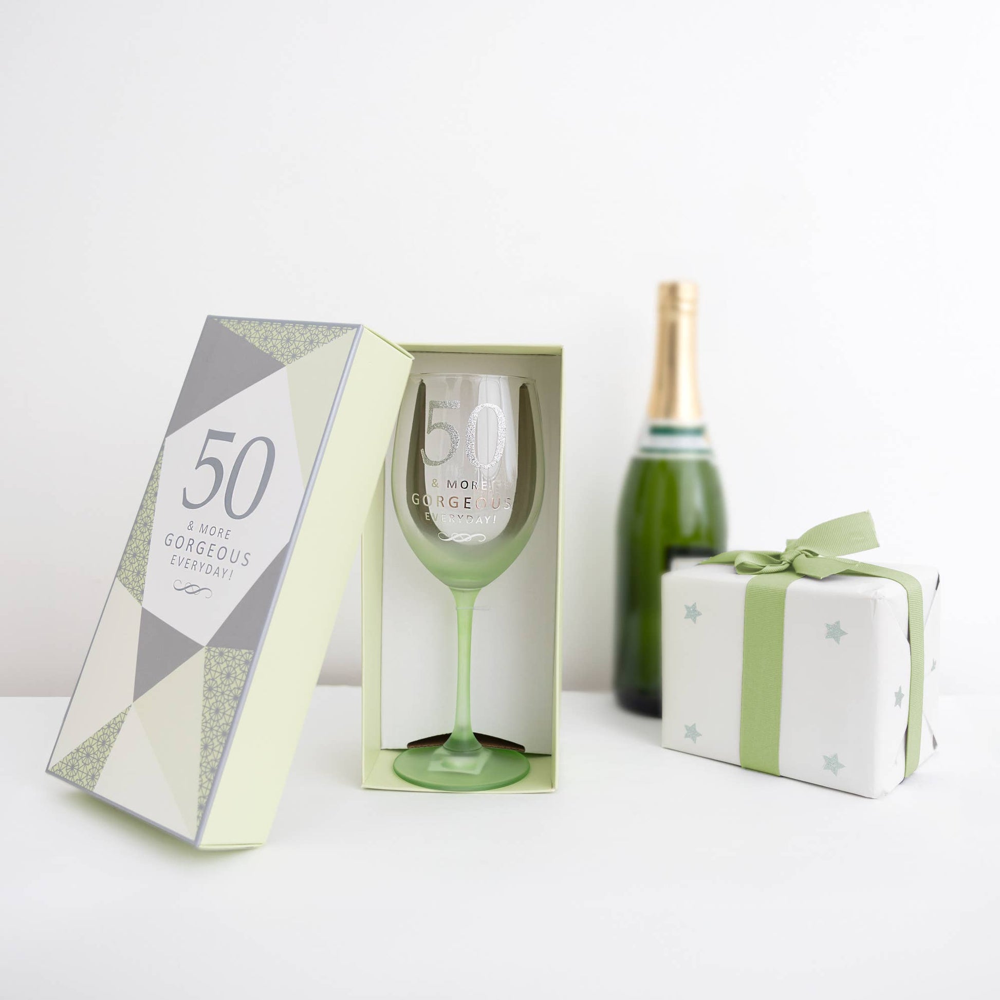 Gift Boxed 50th Birthday Wine Glass - The Season Boutique