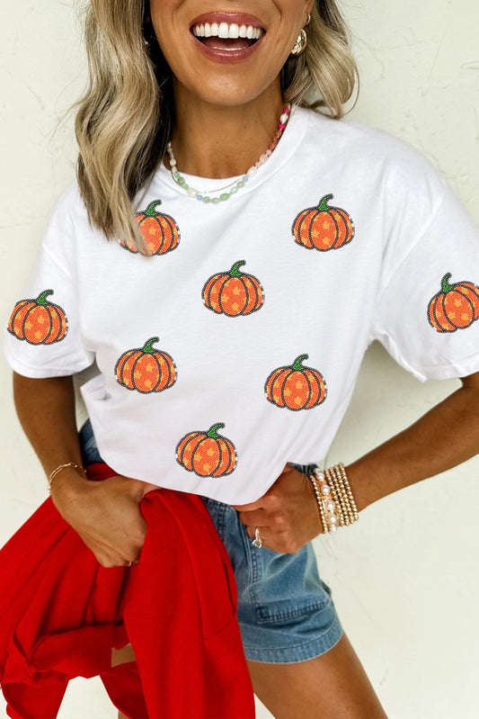 Sequined Star Pumpkin Tee