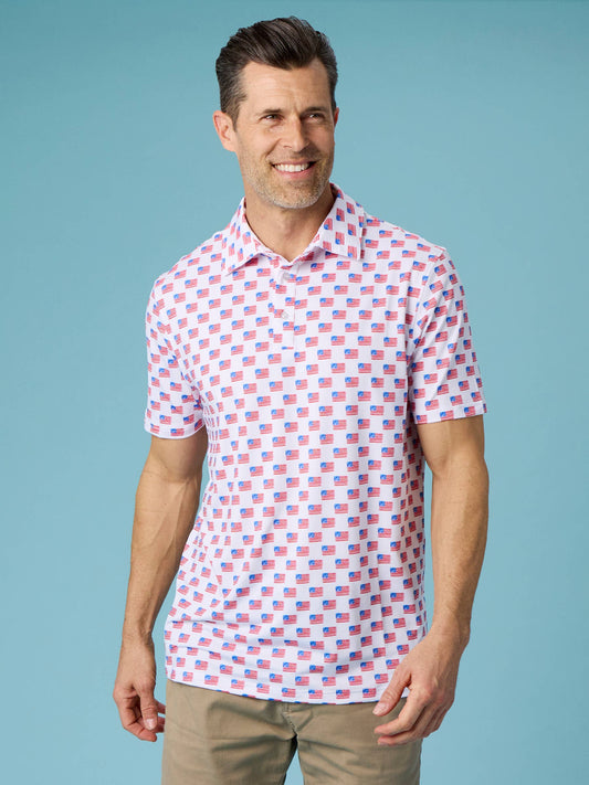 Men's Freedom Flags Performance Polo