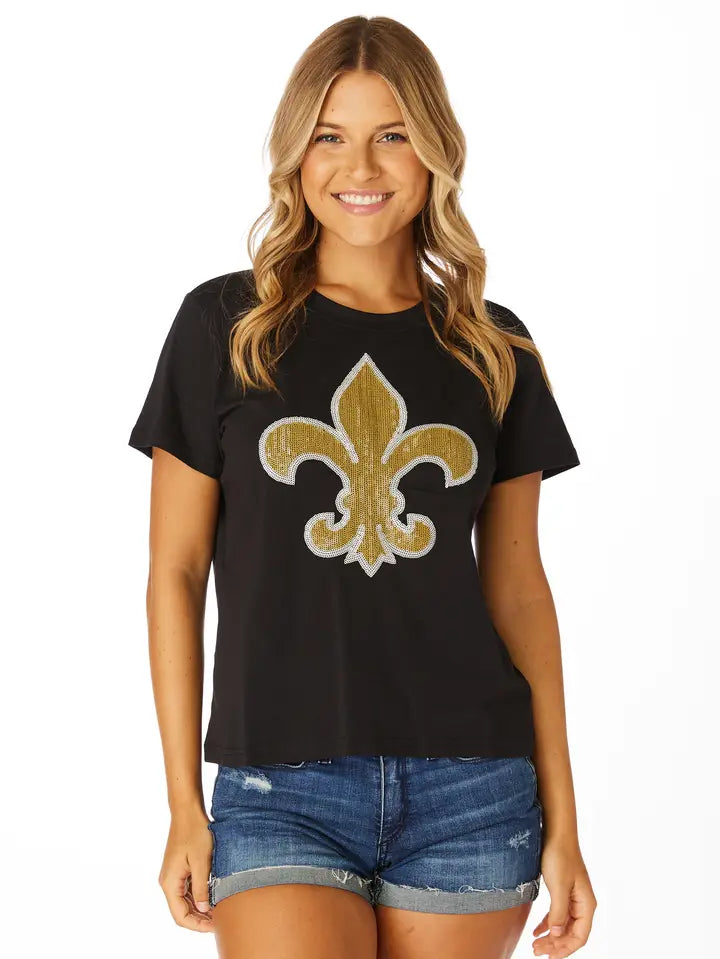 Fleur-De-Lis Sequin Shirt