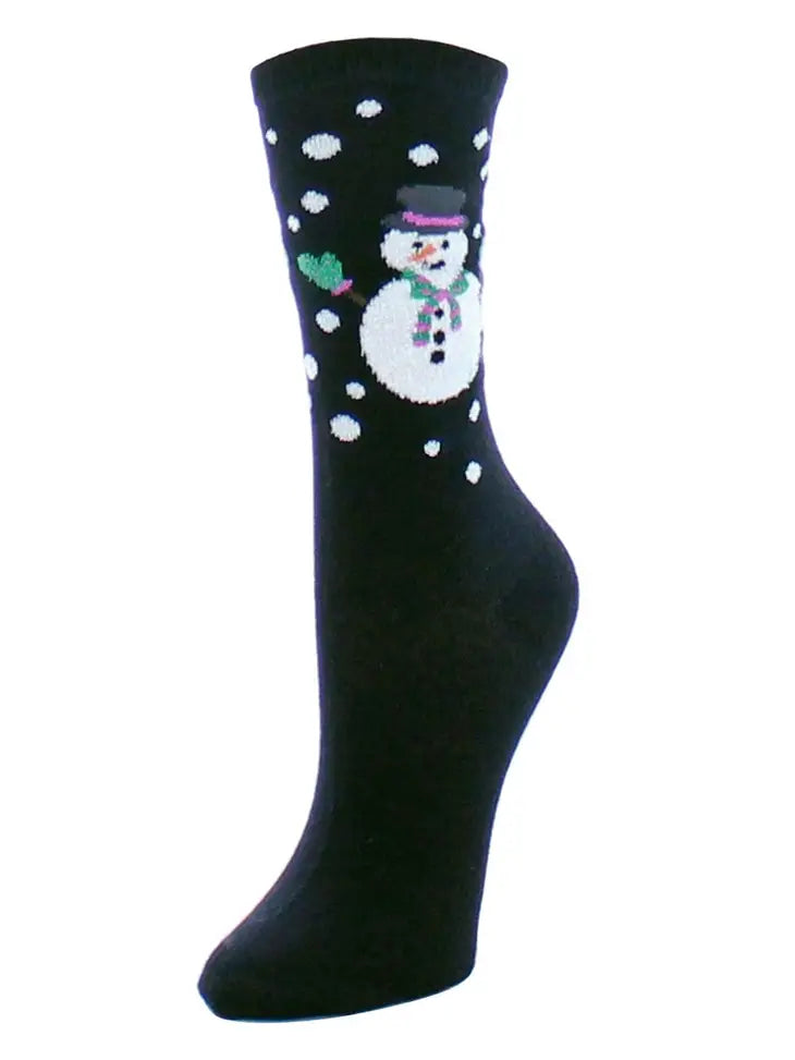 Memoi Merry & Bright Snowman Sock
